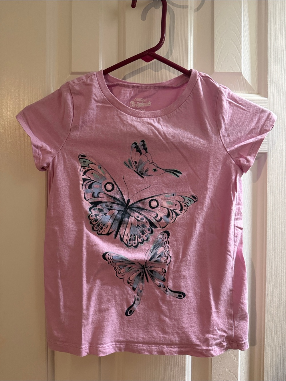 OshKosh B'gosh Pink Butterfly Short Sleeve Tee